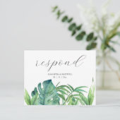 Tropical Palm Wedding Meal Choice UAWG Postkarte (Stehend Vorderseite)