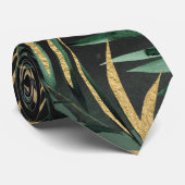 Tropical Palm Wedding Neck Tie 3 Krawatte (Gerollt)