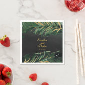 Tropical Palm Wedge 5" Square Cocktail Napkins Serviette (Beispiel)