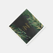 Tropical Palm Wedge 5" Square Cocktail Napkins Serviette (Ecke)