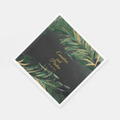 Tropical Palm Wedge 6" Square Luncheon Napkins Serviette (Ecke)