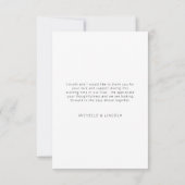 Tropical Palm White Wedge Vielen Dank Dankeskarte (Rückseite)