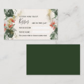 Tropical Palm | Wie viele Kisses Showspielkarten Platzkarte (Vorne/Hinten)