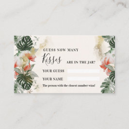 Tropical Palm | Wie viele Kisses Showspielkarten Platzkarte