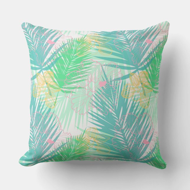 Tropical Palms Accent Pillow Kissen (Vorderseite)