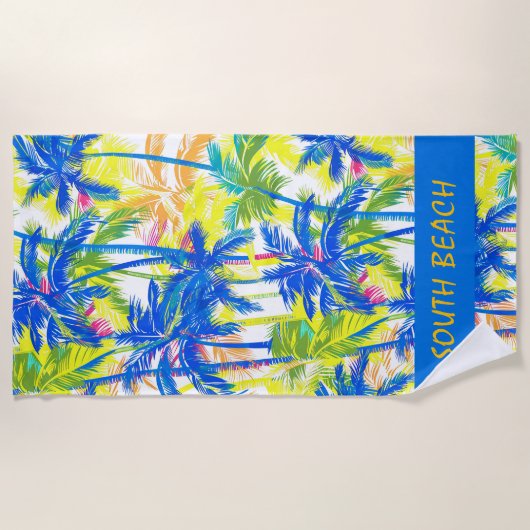 Tropical Palms Beach Handtuch (Vorderseite)