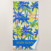 Tropical Palms Beach Handtuch (Vorderseite)