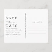 Tropical Palms Beach Hochzeit Save the Date Ankündigungspostkarte (Rückseite)