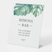 Tropical Palms Brautparty Mimosa Bar Sign Sockelschild (Vorderseite)