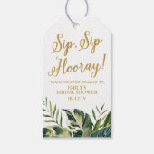 Tropical Palms Brautparty Weinkultur Tags Geschenkanhänger (Vorderseite)