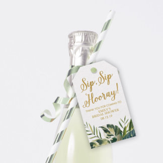 Tropical Palms Brautparty Weinkultur Tags Geschenkanhänger