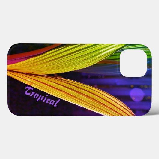 Tropical Palms Bright mehrfarbig Case-Mate iPhone Hülle (Rückseite (Horizontal))