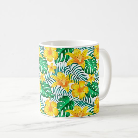 Tropical Palms Coffee Tasse (VorderseiteRechts)