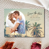 Tropical Palms Foto Beach Hochzeit Save The Date