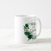 Tropical Palms Gold Circle Mother of the Groom Kaffeetasse (VorderseiteRechts)