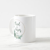Tropical Palms Gold Circle Trauzeugin Kaffeetasse (Vorderseite Links)