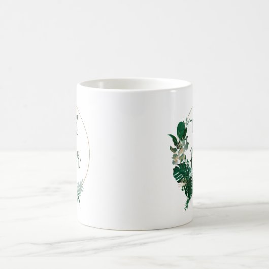 Tropical Palms Gold Circle Trauzeugin Kaffeetasse (Mittel)