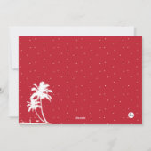 Tropical Palms Holiday Foto Card Feiertagskarte (Rückseite)