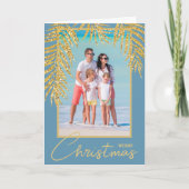 Tropical Palms Multi-Foto Weihnachten Karte (Vorderseite)