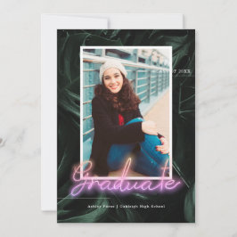 Tropical Palms Neon | ABSCHLUSS FOTO PARTY Einladung