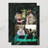 Tropical Palms Neon | Arted Abschluss 4 Foto Ankündigung (Vorne/Hinten)