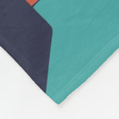 Tropical Palms on Geometric Sunset Background Fleecedecke (Ecke)