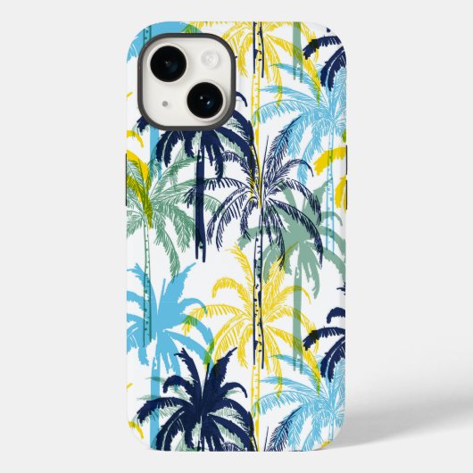 Tropical Palms Print iPhone 14 Fall Case-Mate iPhone Hülle (Rückseite)