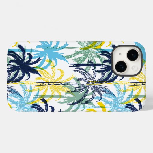 Tropical Palms Print iPhone 14 Fall Case-Mate iPhone Hülle (Rückseite (Horizontal))