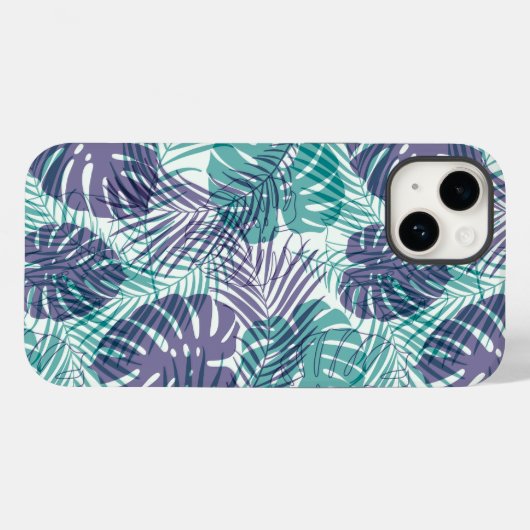 Tropical Palms Print iPhone 14 Fall Case-Mate iPhone Hülle (Rückseite (Horizontal))