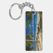 Tropical Palms San Blas Panama Sandy Beach Insel Schlüsselanhänger (Vorderseite links)