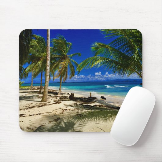 Tropical Palms San Blas Panama Sandy Beach Island Mousepad (Mit Mouse)