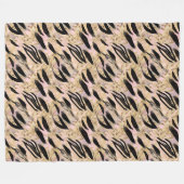 Tropical Palms Tiger Animal Print Fleecedecke (Vorderseite (Horizontal))