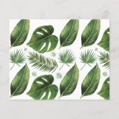 Tropical PalmTime Capsule Advice BridalShower Card Flyer (Hinten)