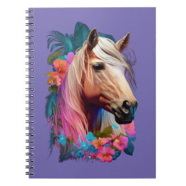 Tropical Palomino Horse Notebook Notizblock