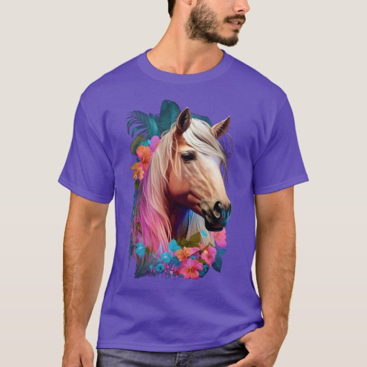 Tropical Palomino Horse Tshirt (Vorderseite)
