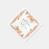 Tropical Pampas Brautparty Serviette (Ecke)