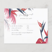 Tropical Pampas Grass Navy Berry Wedding (Vorderseite)
