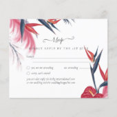 Tropical Pampas Grass Navy Berry Wedding (Vorderseite)
