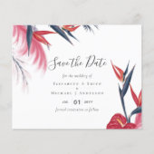 Tropical Pampas Grass Navy Berry Wedding (Vorderseite)