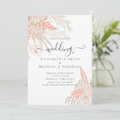 Tropical Pampas Grass Terracotta Wedding (Stehend Vorderseite)