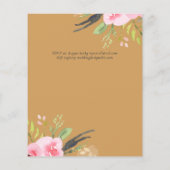 Tropical Pampas Grass Terracotta Wedding Flyer (Hinten)