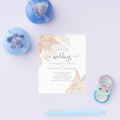 Tropical Pampas Grass Terracotta Wedding Flyer (Einzeln)