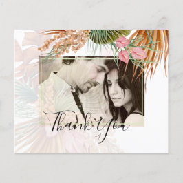 Tropical Pampas Grass Terracotta Wedding Flyer