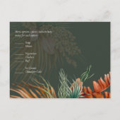 Tropical Pampas Grass Terracotta Wedding Postkarte (Rückseite)