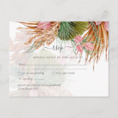 Tropical Pampas Grass Terracotta Wedding Postkarte (Vorderseite)