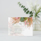 Tropical Pampas Grass Terracotta Wedding Postkarte (Stehend Vorderseite)