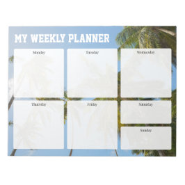 Tropical Pams - Weekly Planner for active people, Notizblock