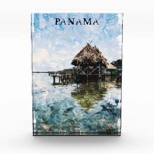 Tropical Panama Bocas del Toro Vintage Travel Fotoblock