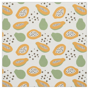 Tropical Papaya Frucht Muster Stoff