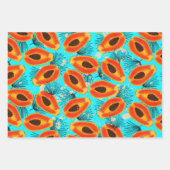 Tropical Papaya Geschenkpapier Set (Vorderseite)